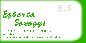 egberta somogyi business card